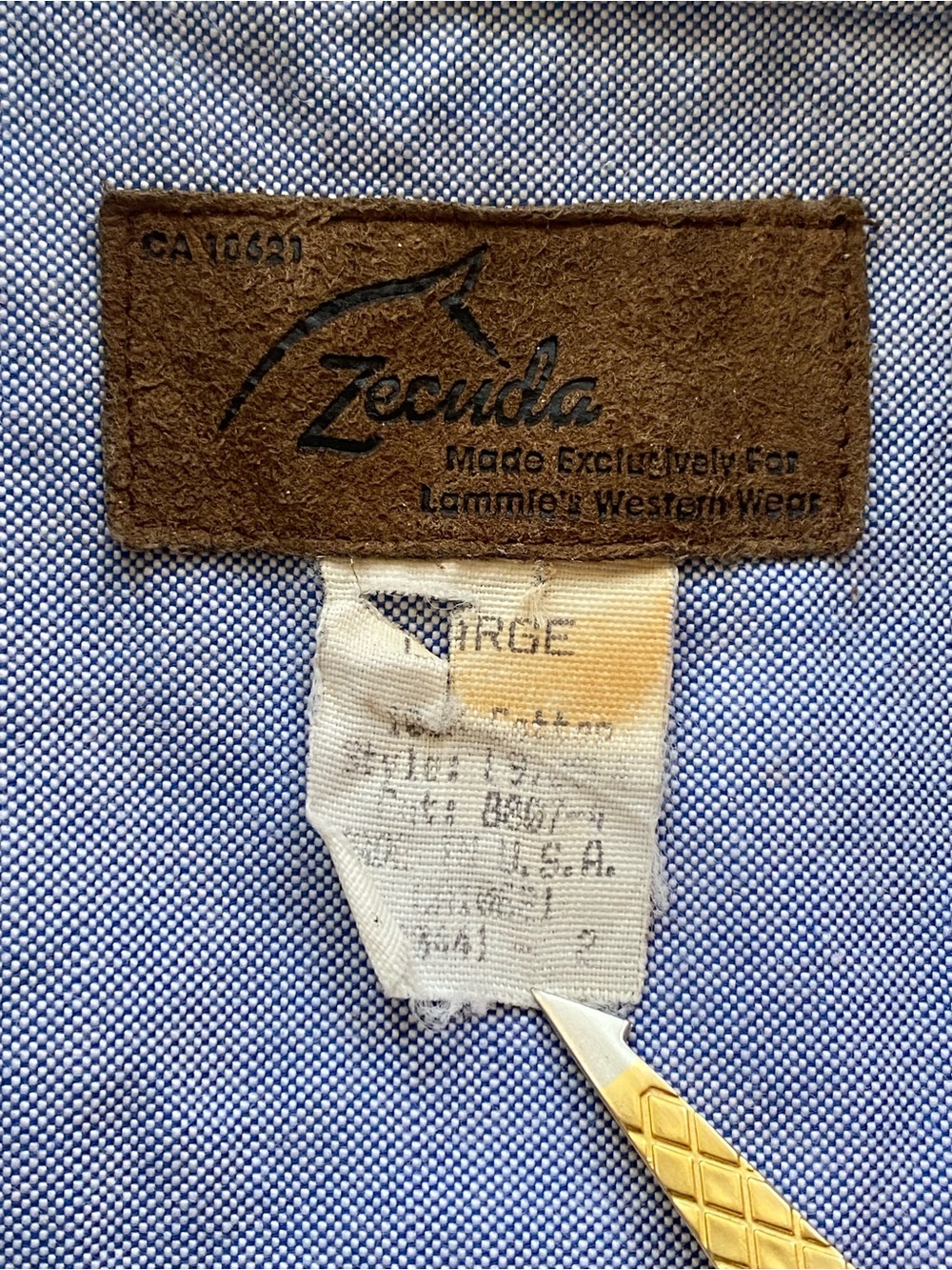 Zecuda Button Down Plaid Shirt Long Sleeve Lammies Western Wear Size Large - Picture 8 of 12